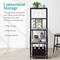 Best Choice Products 3-Piece Bar Height Dining Set w/ Bottle Rack, Glass Storage, 5 Shelves